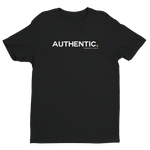 Image of shirt featuring word "AUTHENTIC"